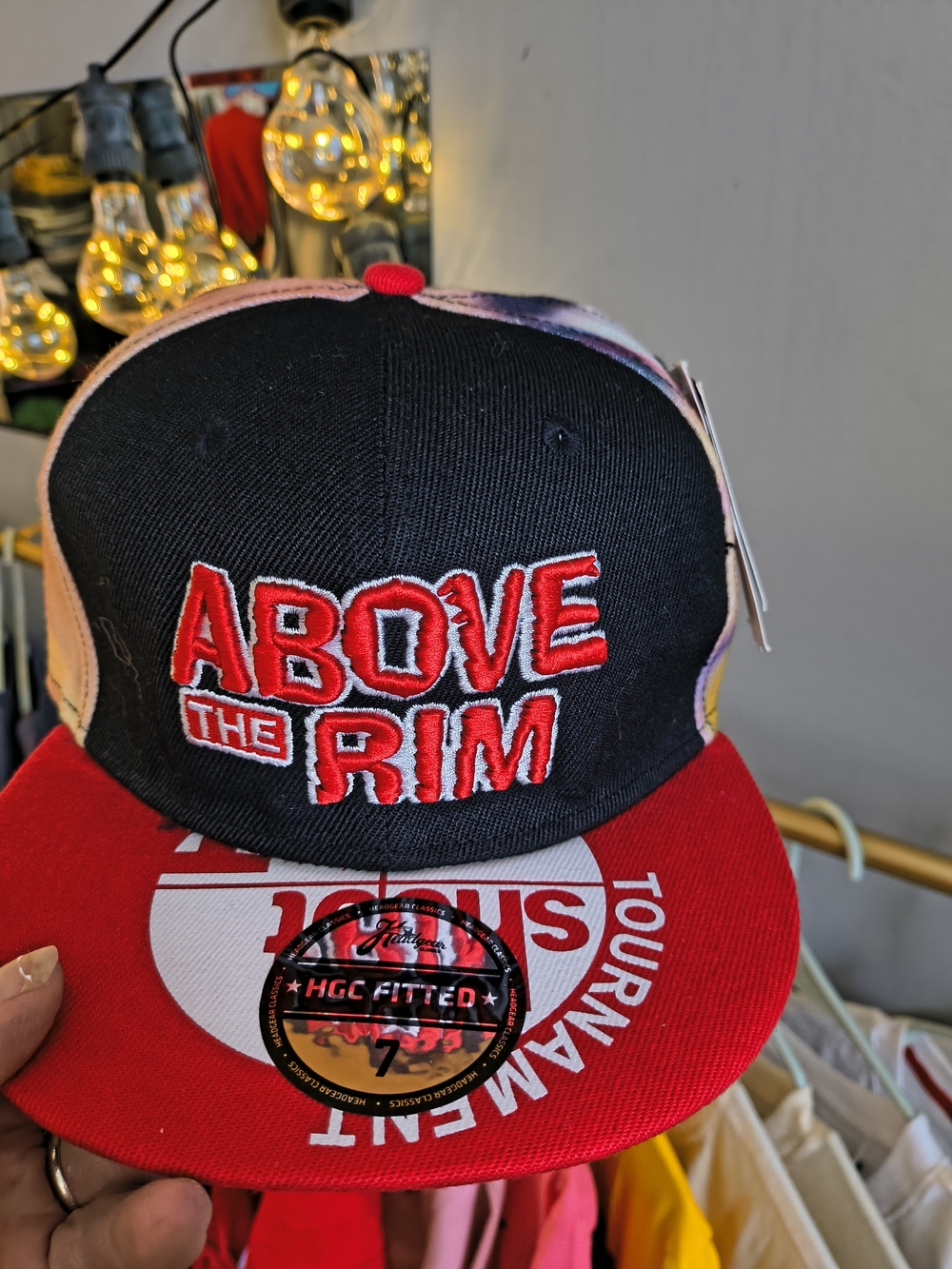Above The Rim Black & Red Snapback Hat